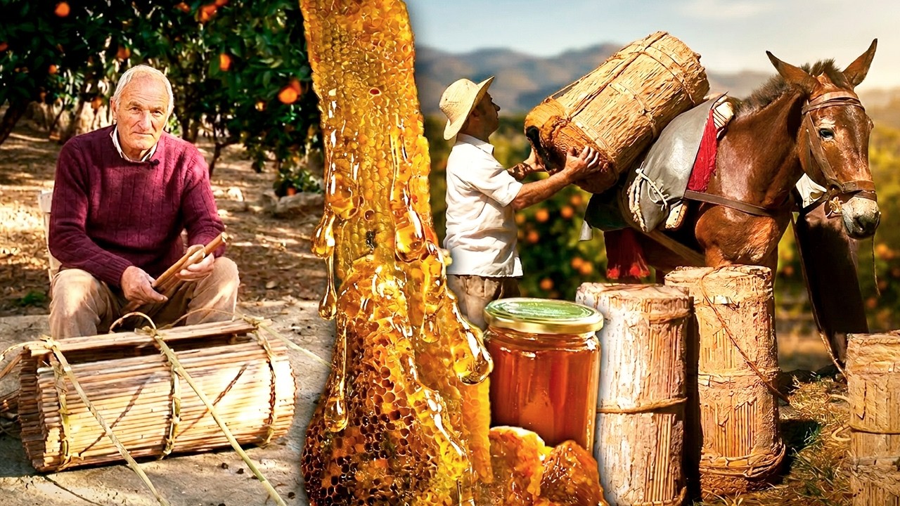 APICULTURA y MIEL tradicional. Confección de COLMENAS a mano, cuidado de ABEJAS y DULCES con miel