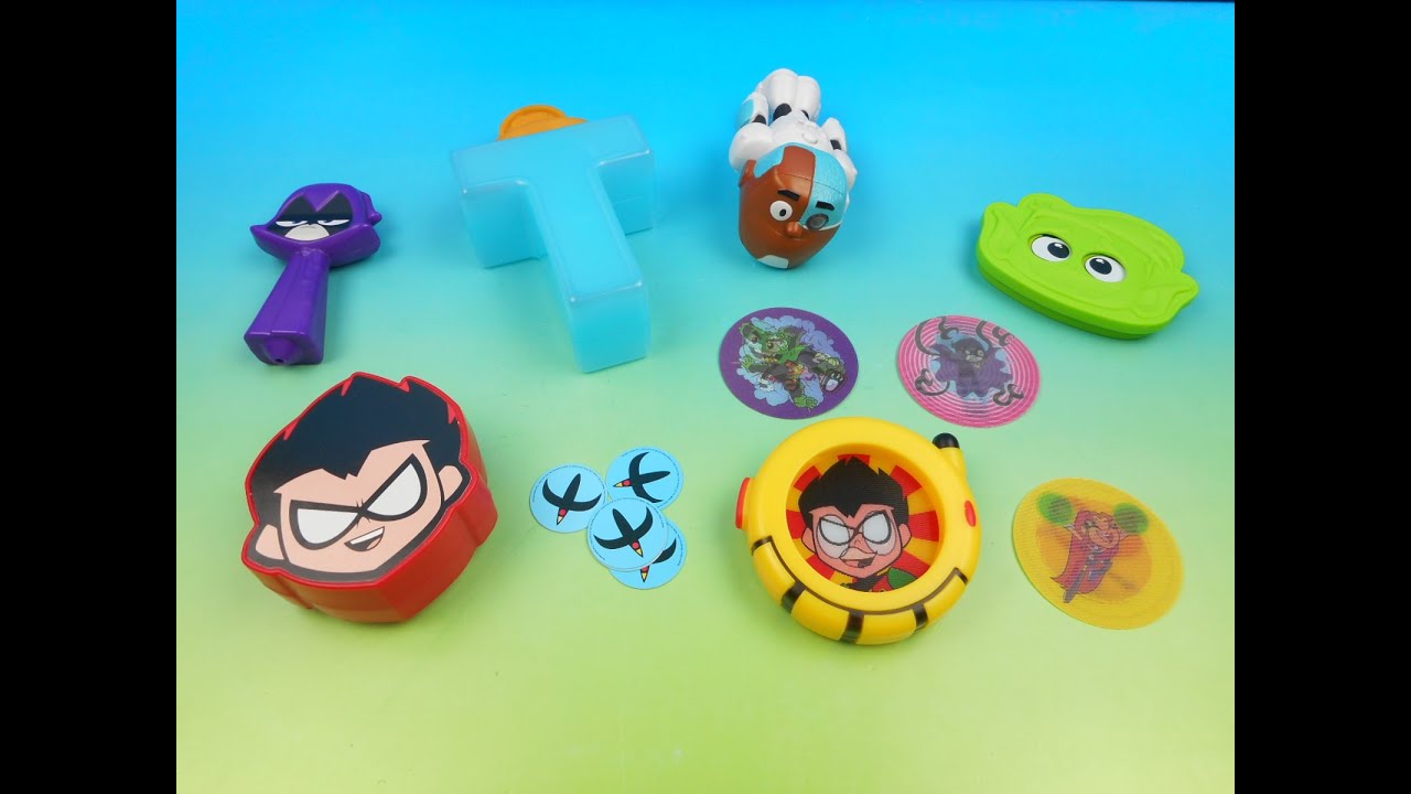 2015 TEEN TITANS GO! SET OF 6 BURGER KING KIDS MEAL TOYS VIDEO REVIEW