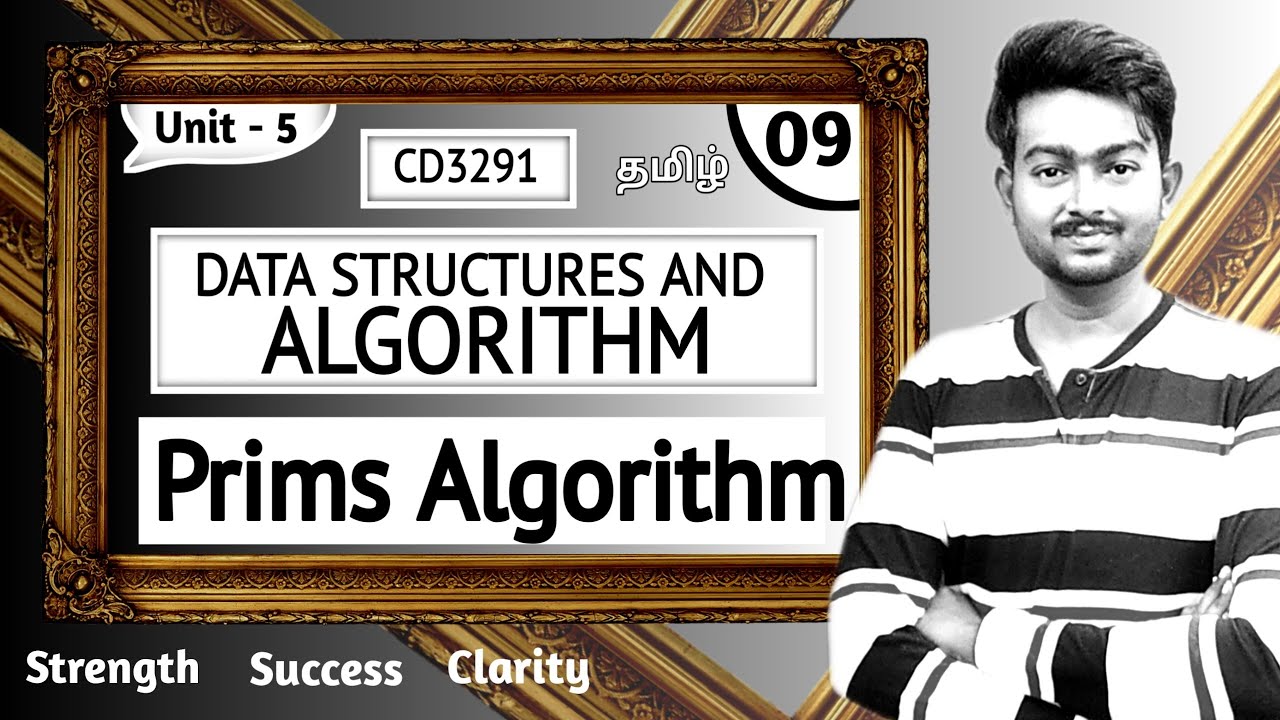 Prim's Algorithm in Tamil | Data Structures and Algorithms in Tamil | CD3291 Lectures in Tamil
