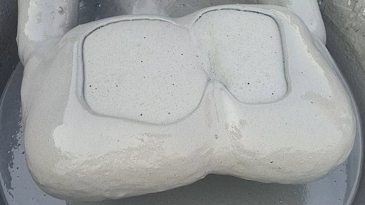ASMR Very Soft Dusty 🤩 Pure Cement Silky Bigg Chunks dipping Crumble on Lots Of Water 🌊🌀🌀🌀🌀🌀