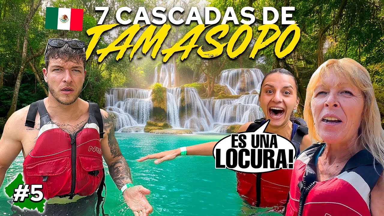 🇪🇦 MI MAM&Aacute; VISITA las 7 CASCADAS de TAMASOPO de la *Huasteca Potosina*🇲🇽 M&Eacute;XICO 