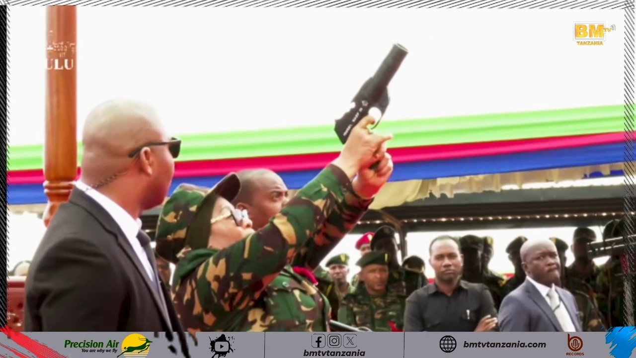 RAIS SAMIA Alivyopiga Risasi Juu Ufunguzi wa Makao Makuu ya Taifa Kikombo Dodoma