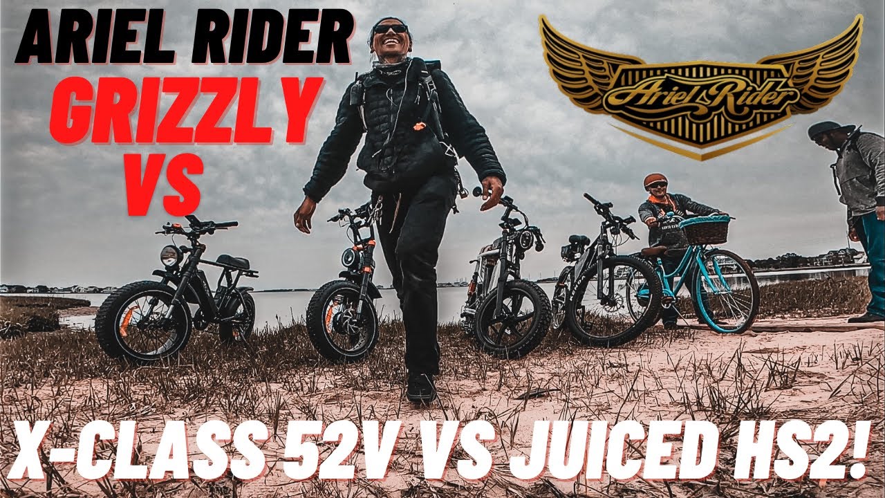 Ariel Rider Grizzly Vs. X-Class 52v Vs. Juiced Hyperscrambler 2 EBIKE RACING Group Ride ⚡️