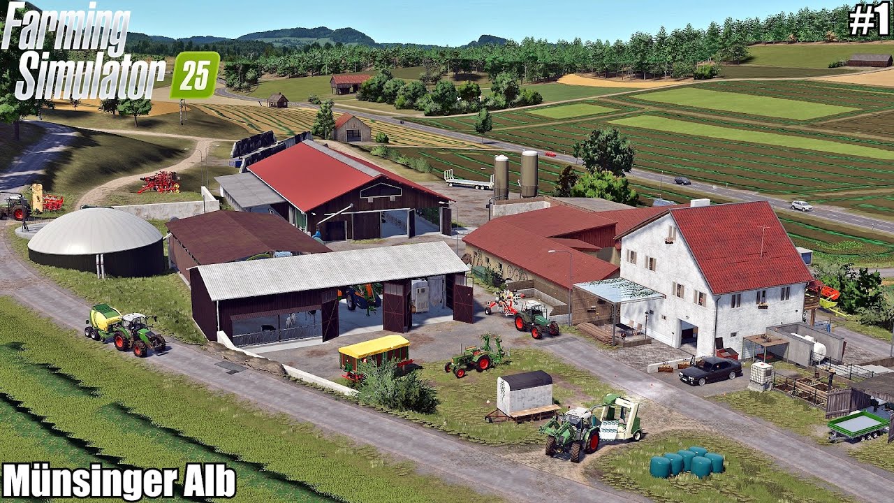 НОВАЯ КАРТА, НАЧАЛО НОВОЙ КАРЬЕРЫ | Мюнзингер Альб | Farming Simulator 25 | 1