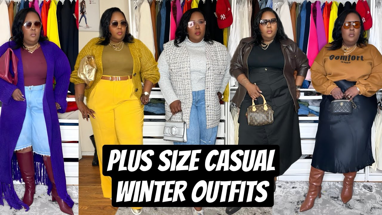 PLUS SIZE CASUAL WINTER OUTFITS | 2025 | SHOP YOUR CLOSET