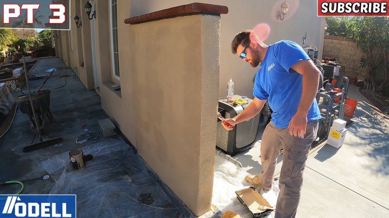 How to Build a Block Wall with Stucco and Decorative Cap