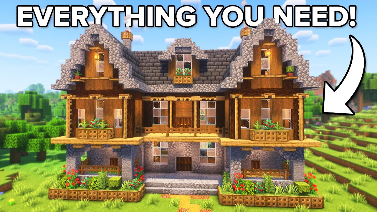 Minecraft: The ULTIMATE Survival Mansion | Tutorial🏠