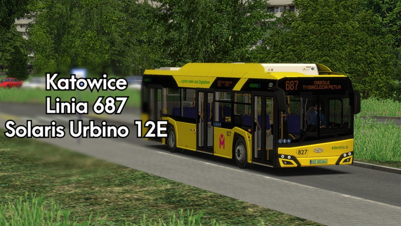 OMSI 2 1080p 60fps Katowice 1.0, Line 687 + Solaris Urbino 12E #827