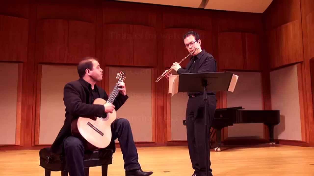 Astor Piazzolla - Cafe 1930 for Flute & Guitar - Marco Granados, Felippe Santos