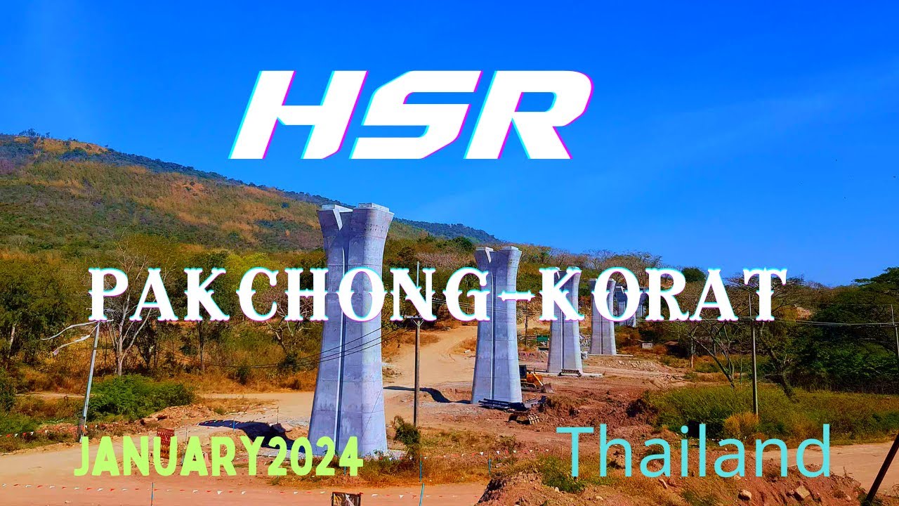 Hispeed Rail from PAKCHONG station to KORAT station of Thailand in January 2024