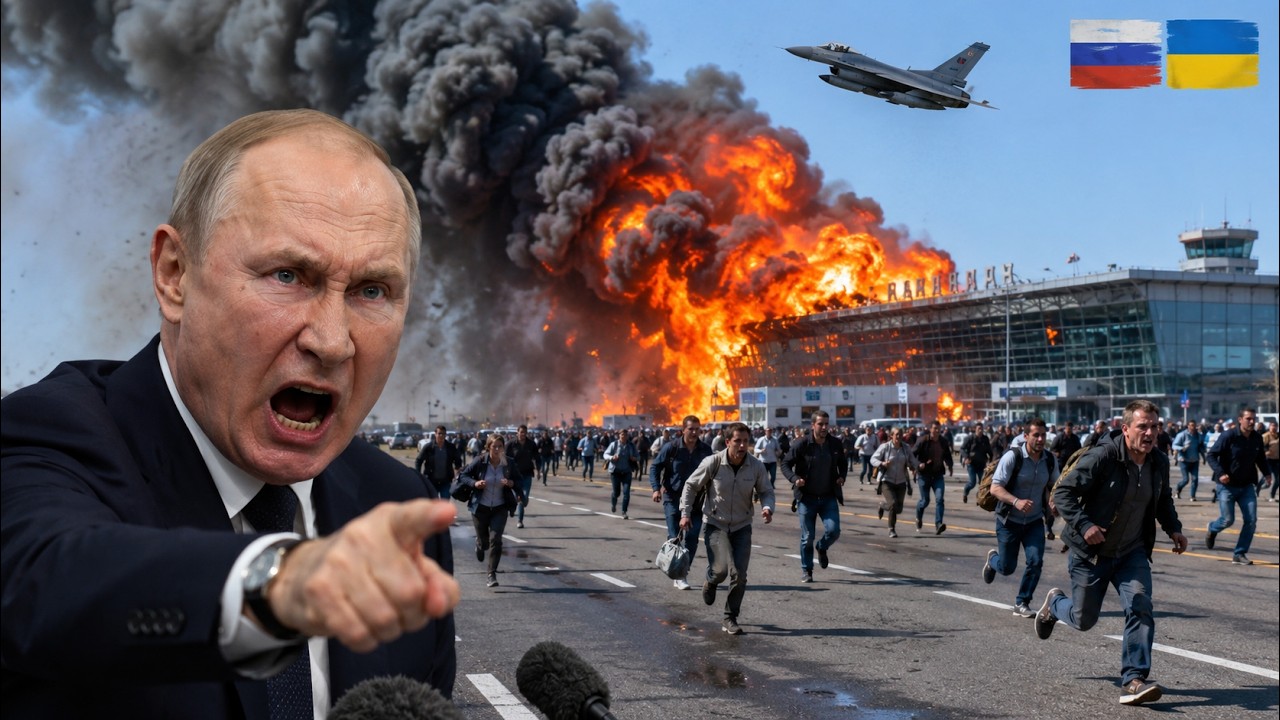 3 minutes ago! A Russian airport was destroyed by Ukrainian F-16s, resulting in numerous casualties.
