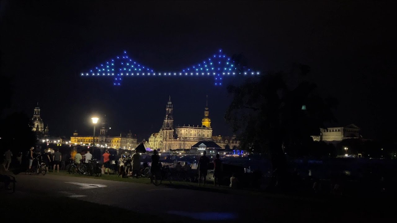 Drohnenshow Stadtfest Dresden 2023 Canaletto
