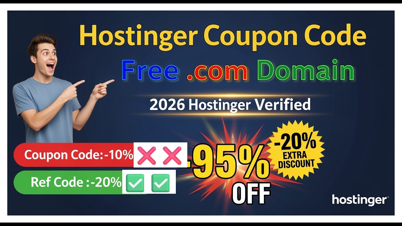 Hostinger Coupon Code 2026 : Best Deal Ever Coupon Code (SOLO10)