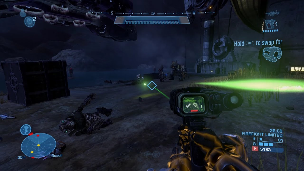 Halo Reach: Heroic Firefight (4 player Co-Op multiplayer gameplay)