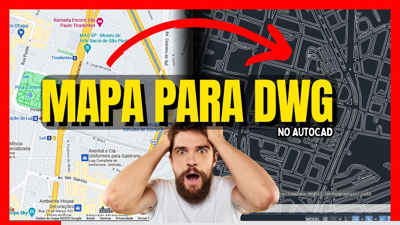 COMO INSERIR MAPA NA ESCALA CERTA EM DWG NO AUTOCAD? Serve para qualquer imagem com linhas nítidas