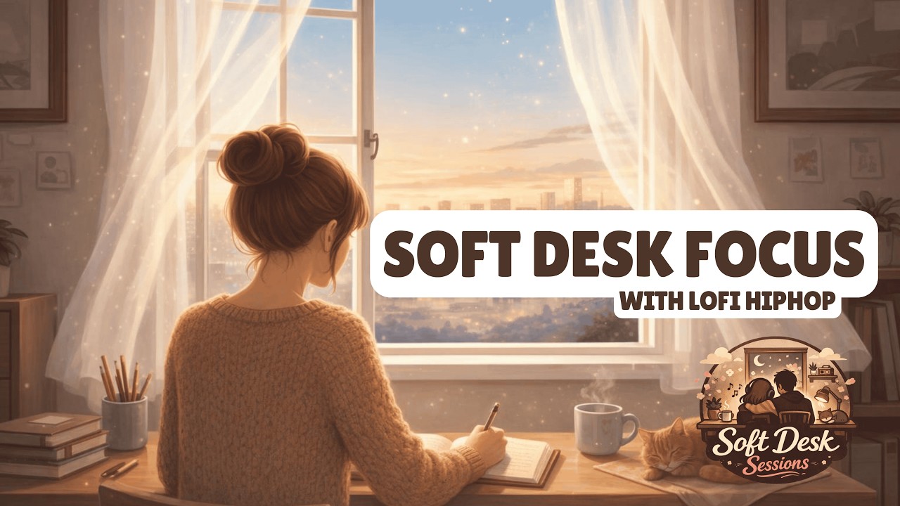soft desk focus session ☁️ 2 hour lofi hip hop, soul & r&b beats for study & work