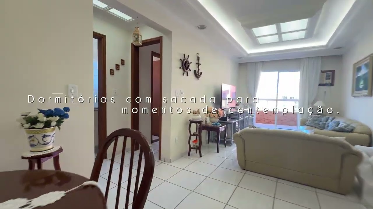Apartamento 2 Dormitórios na Guilhermina Praia Grande | 89m² | Vista Mar | 180m da Praia