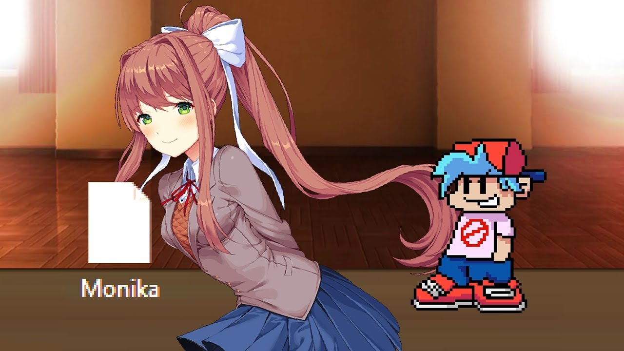 M.U.G.E.N - DDLC Monika Boss Fight VS FNF Boyfriend