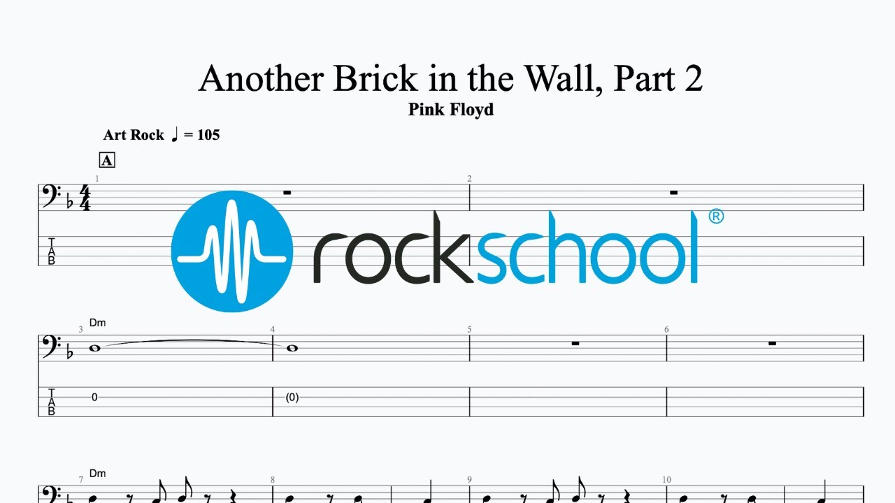 Another Brick in the Wall, Part 2 - Pink Floyd, Rockschool 2024 Bass Grade Debut