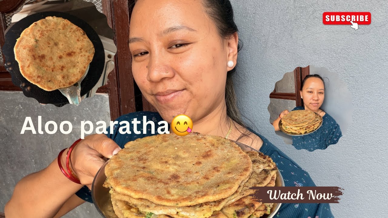 First time banako aloo paratha mitho😋#vlog145