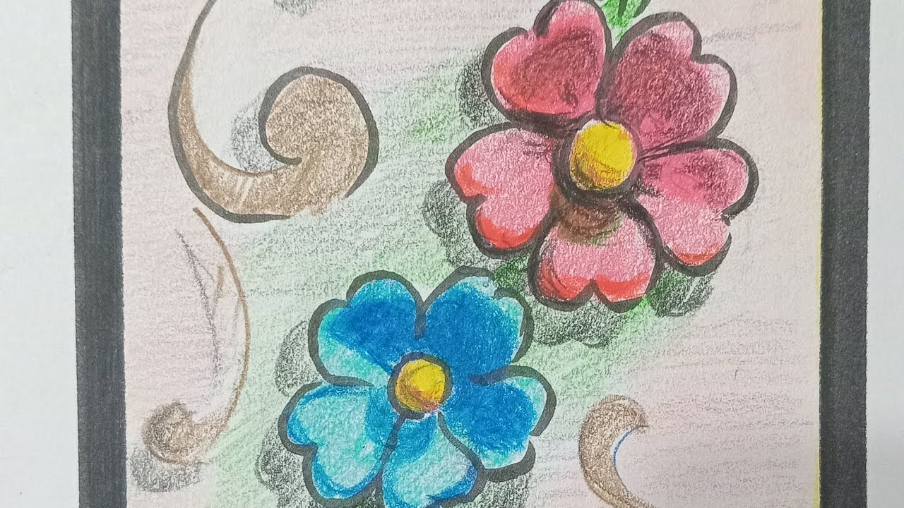 Como practicar fileteado porteño con lapices de colores 