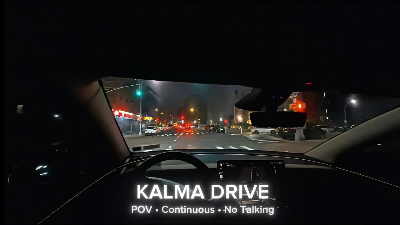 Kalma Drive — Night | Quiet Continuation (POV Night Drive with Calm Lyrics)