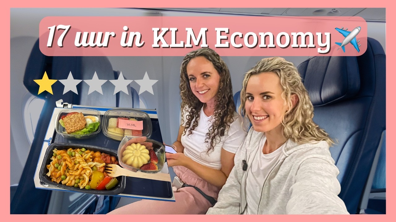 ✈️ KLM: Onze 17 UUR TERUGVLUCHT van BALI naar AMSTERDAM 🇳🇱 | Economy Class 💺, Maaltijden 🍛, Jetlag 😴