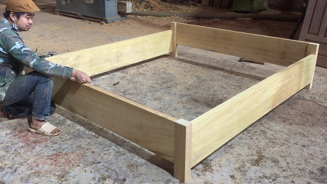 Extremely Simple Wooden Bed 2x1.8m, How To Build | Design Idea Woodworking Project Simple Furniture