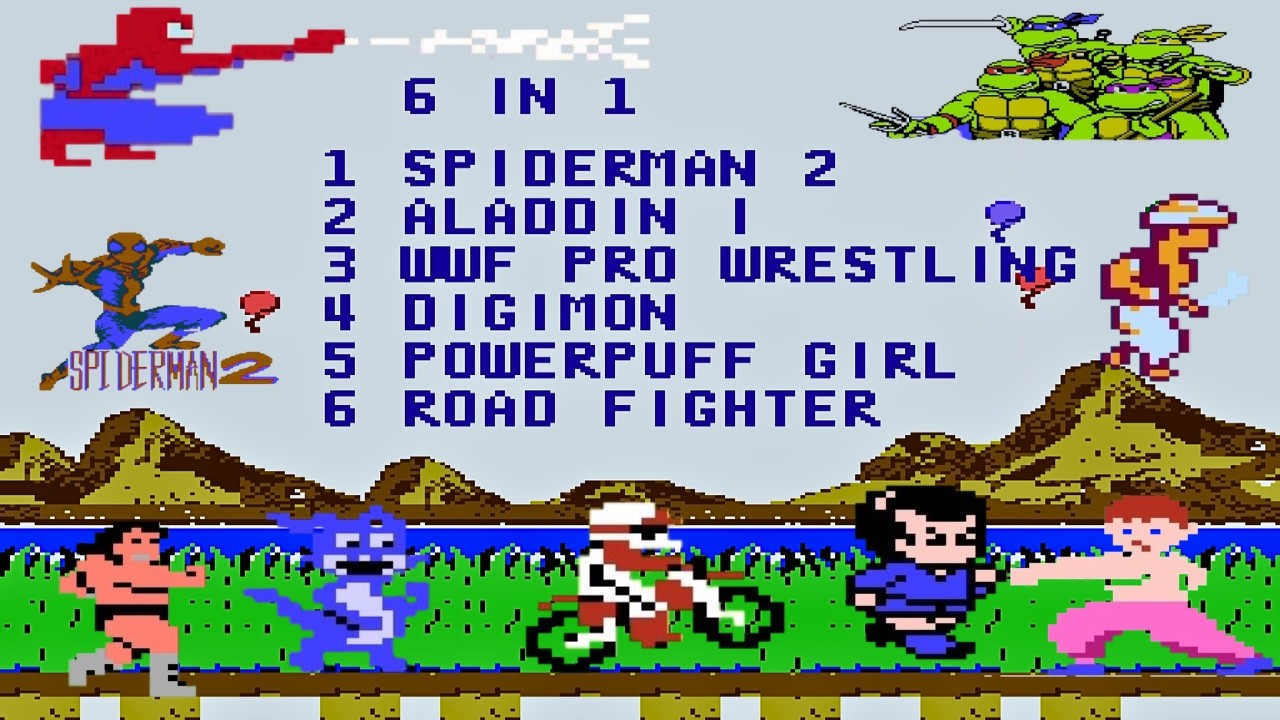 Playing NES 6 in 1 Games : Retro Nintendo Classic Collection