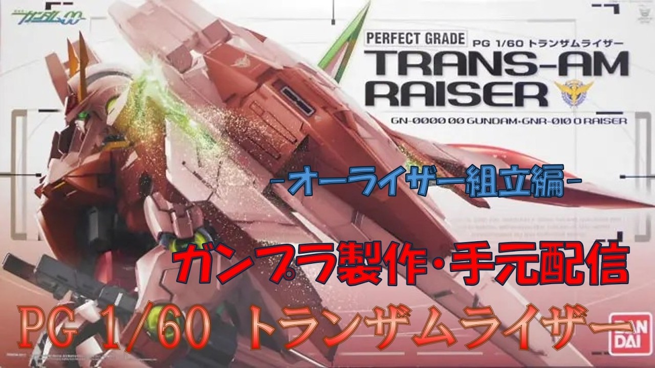 【ガンプラ製作・雑談】パーツ総数約1100の大型キットに立ち向かう男【PG 1/60 トランザムライザー #2】