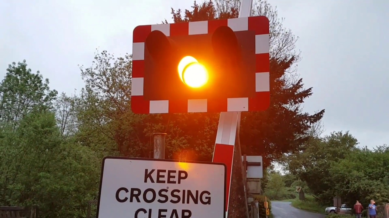 Two Trains at Roffey Level Crossing, West Sussex