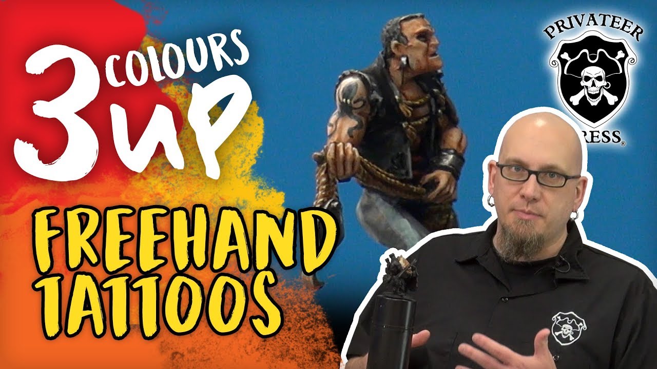 3 Colours Up: How To Freehand Miniature Tattoos