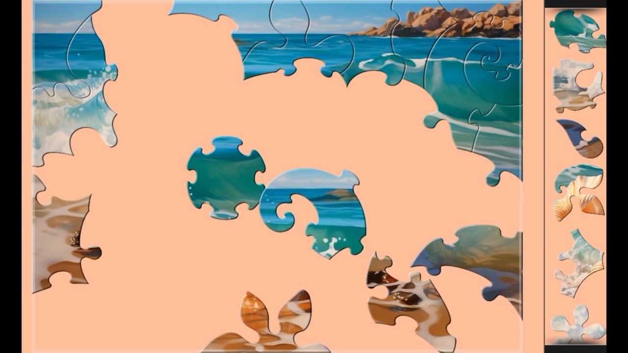Azure Sea🌊🦪🐚 jigsaw puzzle🧩🧩 \\ @funpuzzle1122 