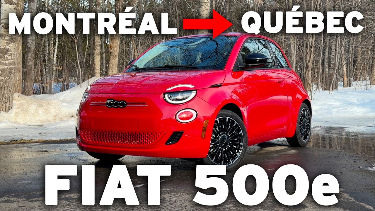 Fiat 500e - Résultat d'un trajet Montréal-Québec