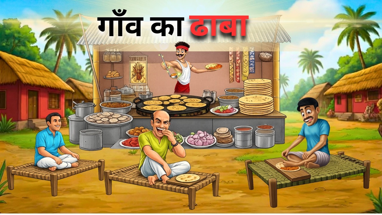 गाँव का ढाबा | GAON KA DHABA | HINDI KAHANIYA | CARTOON STORY | HINDI STORIES