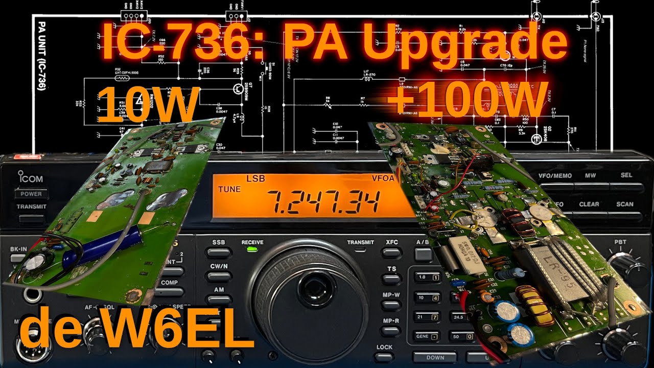 IC-736 Part 5: PA Upgrade 10W to 100W