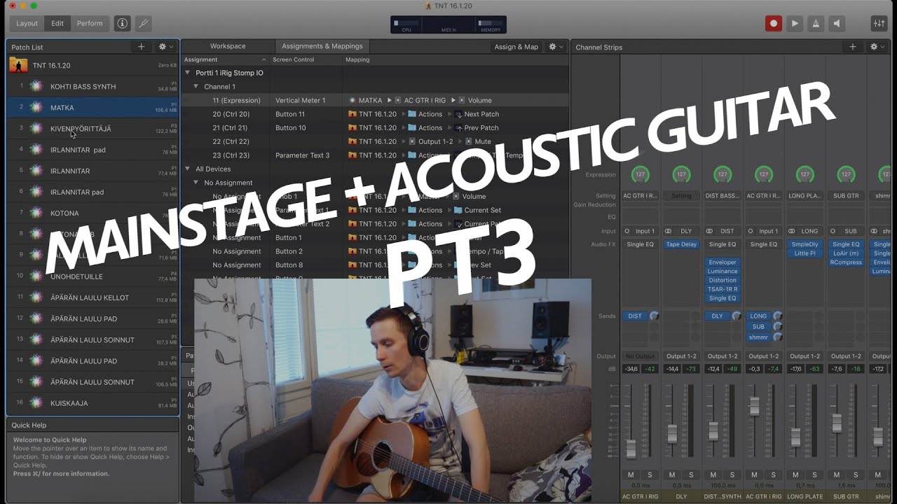 Mainstage+ acoustic guitar pt3