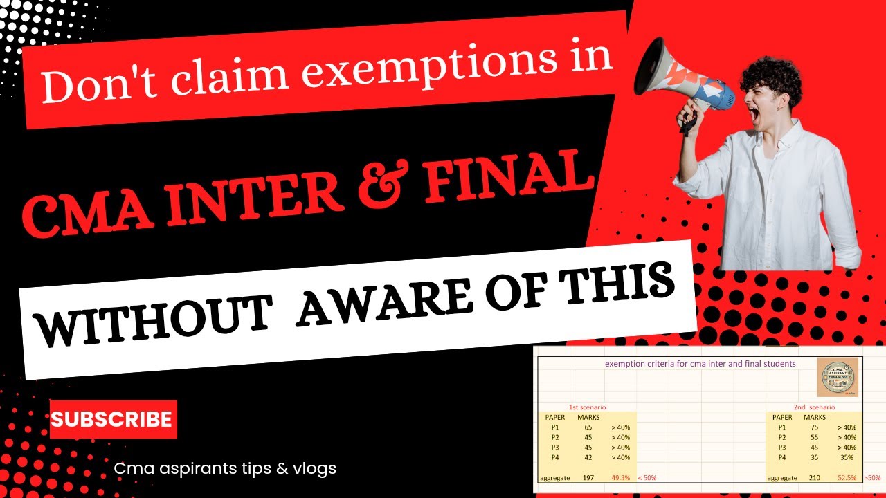 How to Claim CMA Exam Exemptions: Complete Guide for Inter & Final Students #cmainter  #cmafinalist