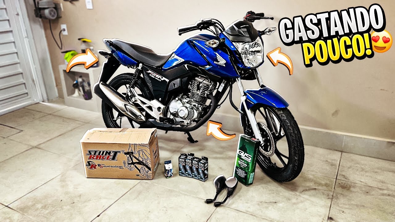 COMO DEIXAR SUA MOTO CHAVE GASTANDO POUCO 160 FAN AZUL