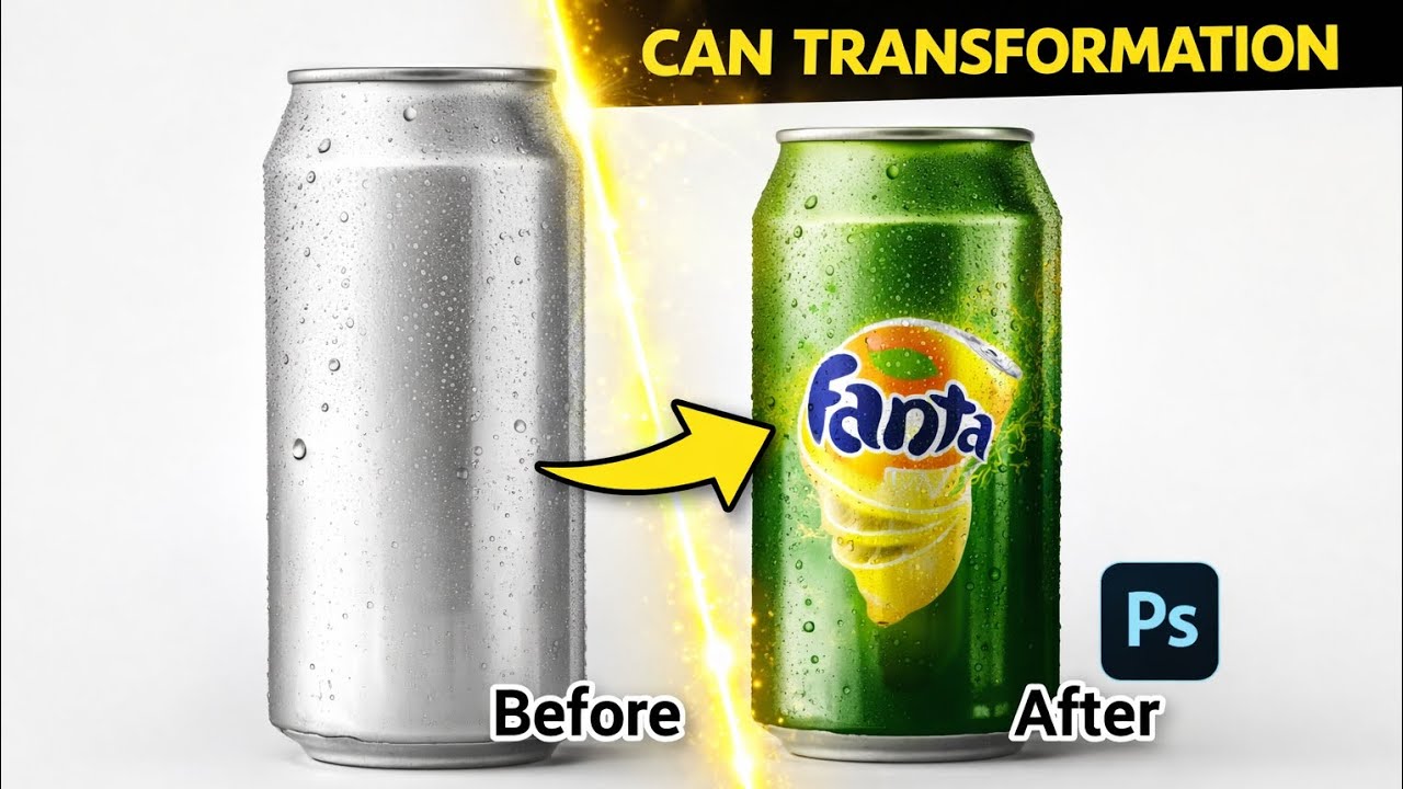 How to Make a Soda Can Mockup in Photoshop 2026 