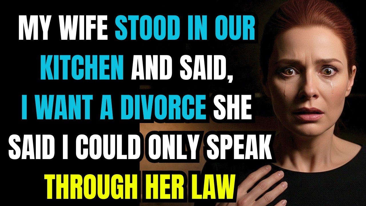 My Wife Stood In Our Kitchen and Said, I WANT A DIVORCE  She Said I Could Only Speak Through Her Law