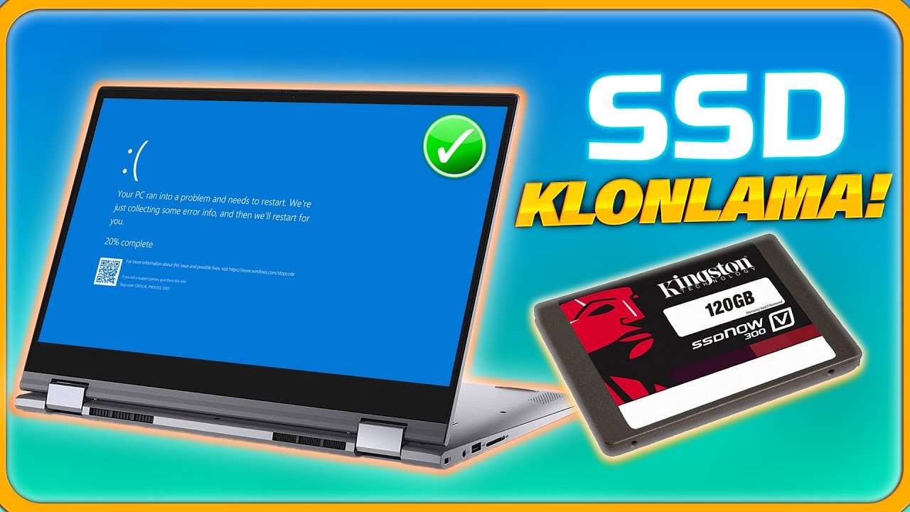 Mavi Ekran Veren Laptop'a SSD Klonlama! Tek Tıkla Yeni PC'ye Windows Taşı