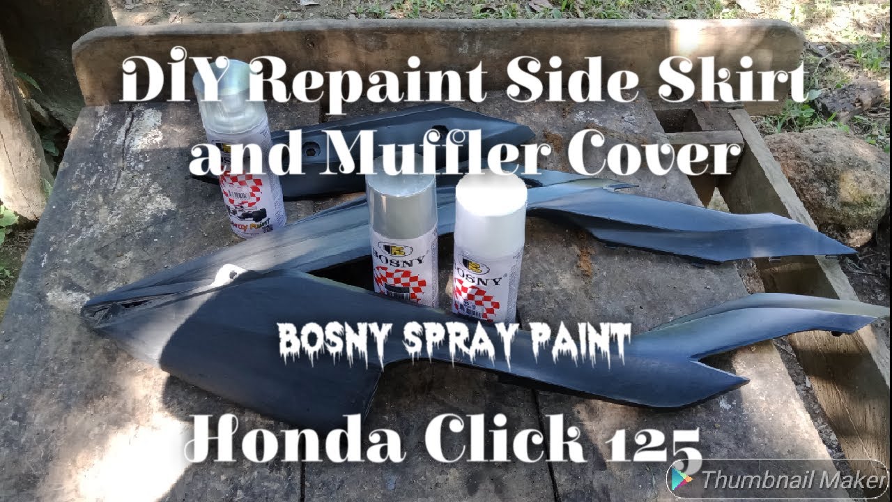 DIY Side Skirt Repaint Honda Click 125 Game Changer #bosnypaint