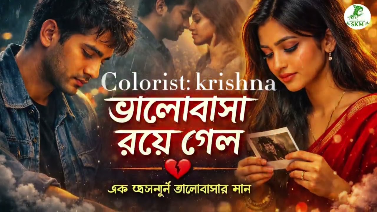 ভালোবাসা রয়ে গেল 💔 | Bengali Sad Romantic Duet | Emotional Love Song #banglasadsong #newsadsong