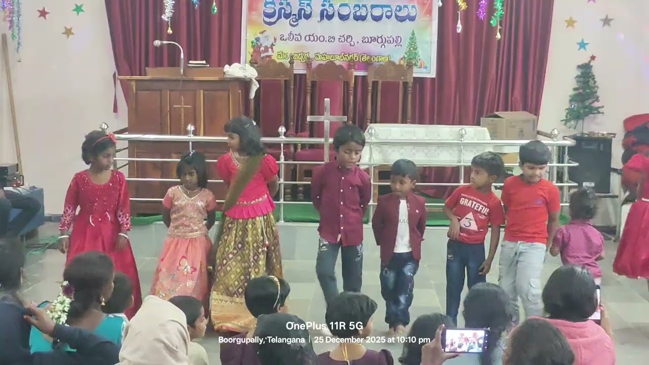 Udayakalamu Madyahanamu Song Dance by Sunday School children in Burgupally Jadcherla Dec 25,2025