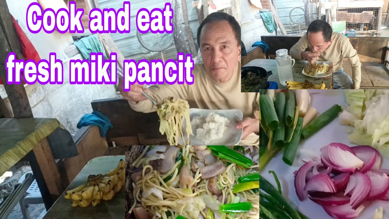 First time cooking fresh miki pancit.