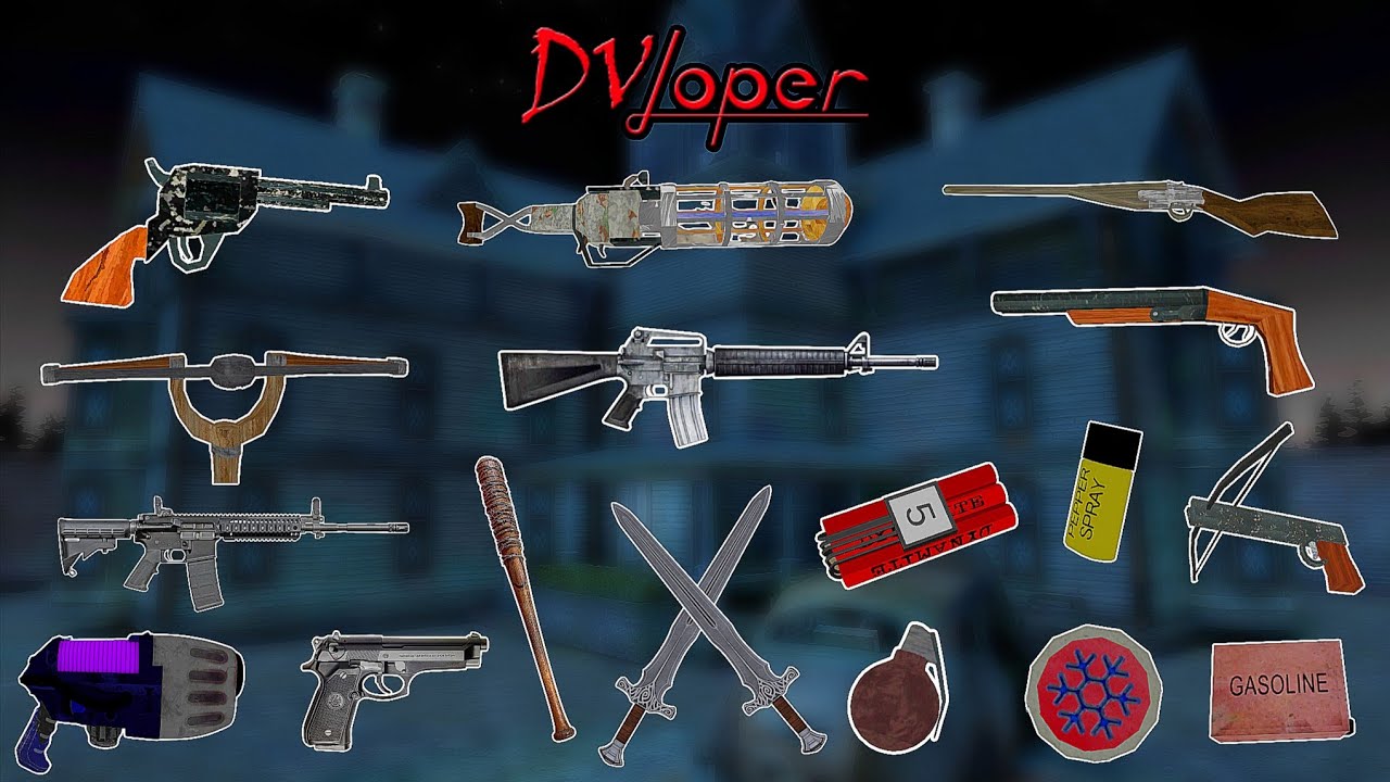 Всё оружие во всех играх DVloper (забавный геймплей 🤣🔥)