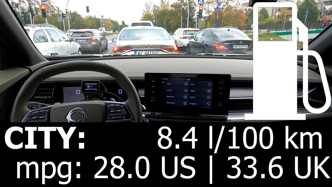 KGM Torres (SsangYong): CITY fuel consumption economy real test mpg traffic jam town 1.5T GDI AT
