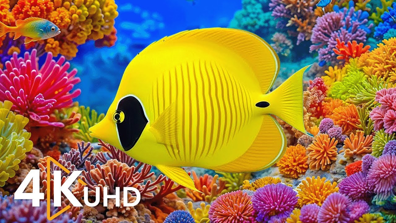 Stunning 4K Ocean Journey &ndash; Immerse Yourself in the Vibrant Coral Reef World & Relaxing Sleep Music