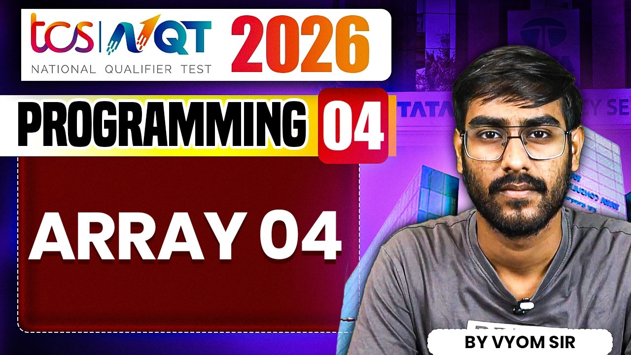 TCS NQT 2026 | Programming 04 | Array 04 | TCS NQT Preparation